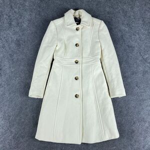 J. Crew Coat Womens 00P Italian Double Cloth Wool Lady Day Cream Thinsulate
